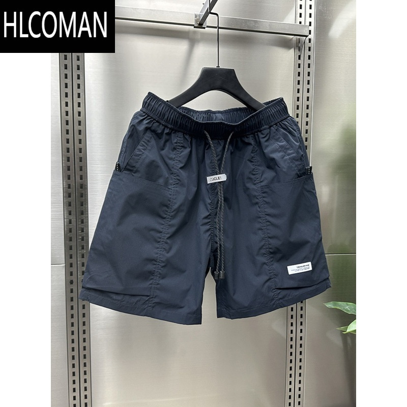 HLCOMAN工装短裤男士夏季薄款2025新款潮流美式宽松百搭运动5五分中裤男