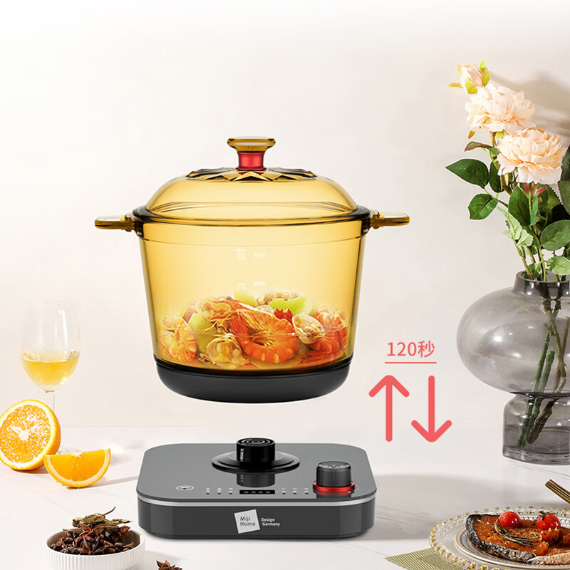 米技(MIJI)3L容量玻璃电煮锅ECE-GS30高清大图