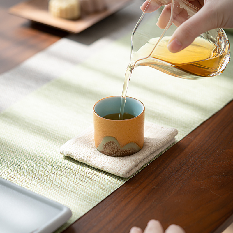 苏氏陶瓷(SUSHI CERAMICS)手绘釉画彩千里江山六色杯
