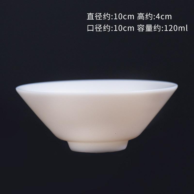 家柏饰(CORATED)羊脂玉斗笠茶杯小号品茗杯家用主人杯白瓷饮茶杯礼盒装190127高清大图