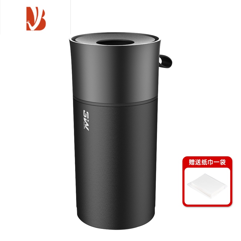 三维工匠设计款车载纸巾筒创意车内卫生抽纸盒轻奢高级圆筒餐巾纸收纳盒 [轻奢设计]车载纸巾筒