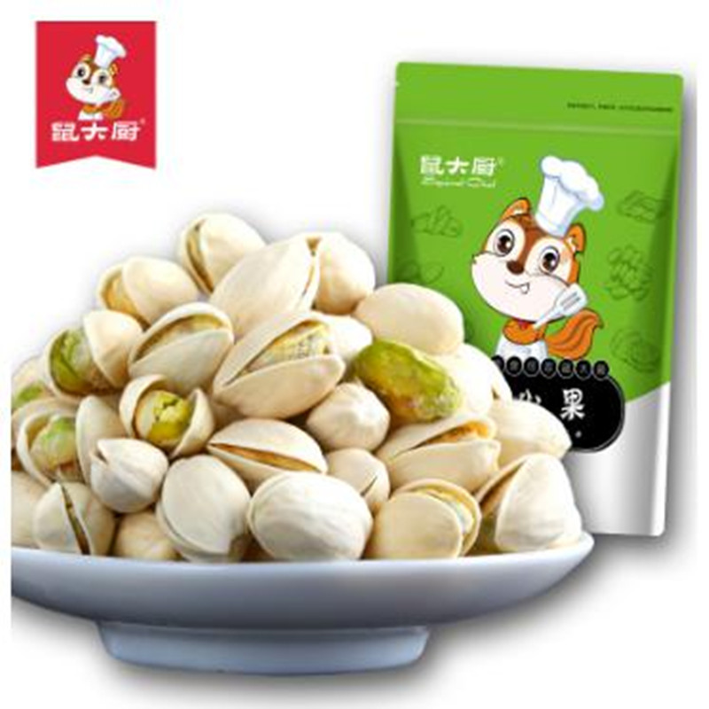 [鼠大厨_开心果108gx2袋]休闲零食坚果炒货干果原味无漂白