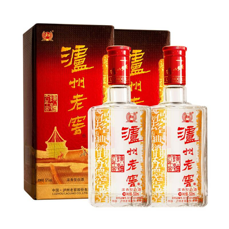 泸州老窖 六年窖头曲 52度500ml浓香型白酒*6瓶整箱装 新老版本年份随机高清大图
