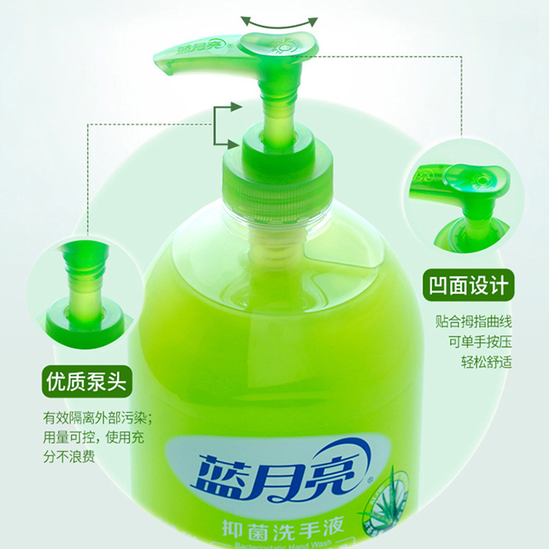蓝月亮洗手液除菌套装芦荟抑菌洗手液500g*3瓶+补充装500g*3瓶