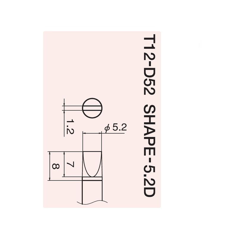原装进口HAKKO(白光) FX951专用焊嘴一字(扁平)型 T12-D52 不涉及维保
