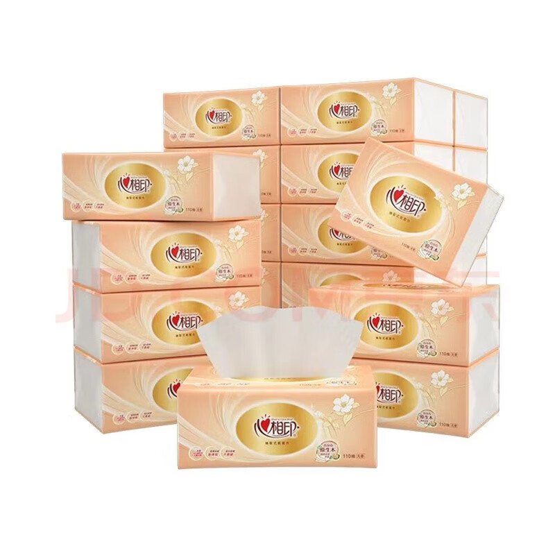 心相印 经典系列110抽24包三层塑装纸面巾(8包*3提)DT24180(箱装)