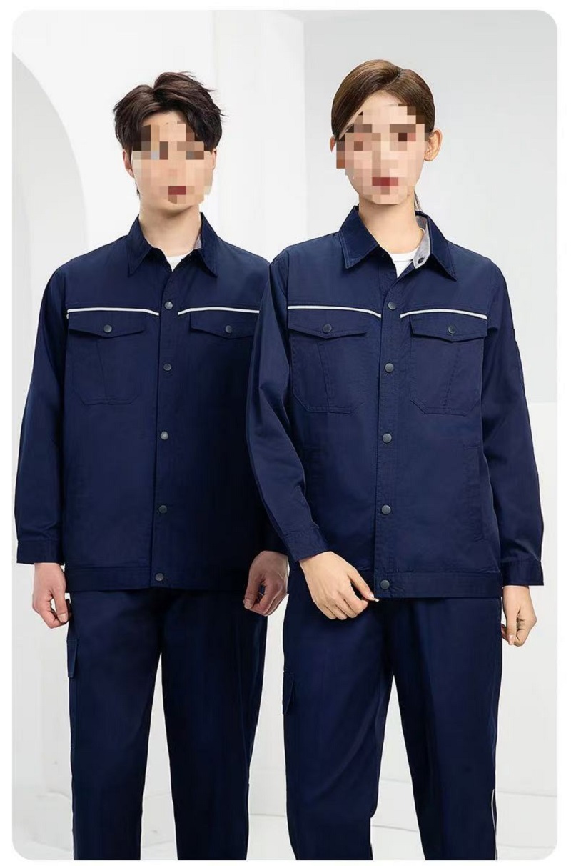 路安保夏季工作服套装DM241D耐磨耐脏劳保服套高清大图