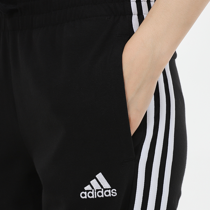 阿迪达斯(adidas)女裤 新款时尚三条纹运动裤修身舒适休闲裤针织束脚长裤GM5542 ZP