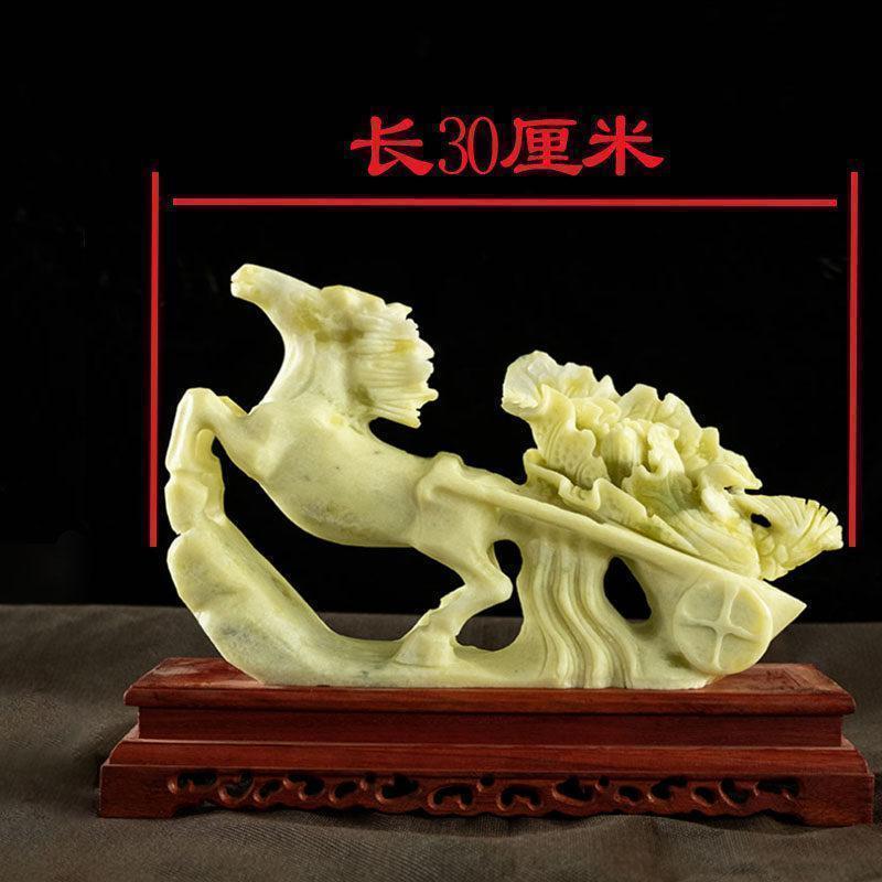 美帮汇马上发财遇百财玉白菜摆件办公室商铺收银台装饰品高清大图