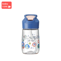 babycare儿童水杯防摔防喷溅运动水杯吸管杯便携式宝宝水杯鸭嘴杯 300ML 卡尔斯蓝 2613