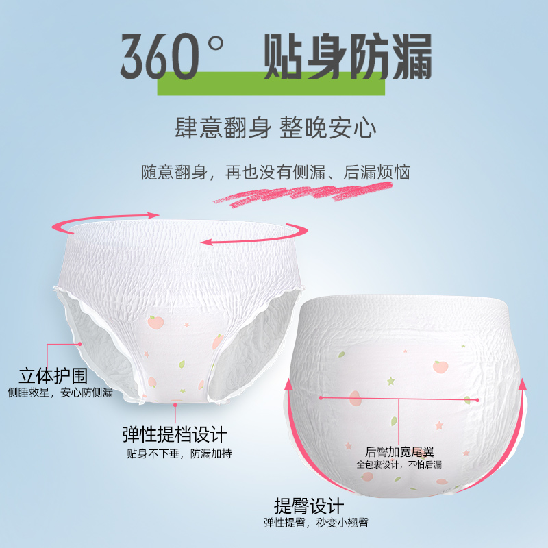 植护 女性桃气卫生裤5条/包*3包高清大图