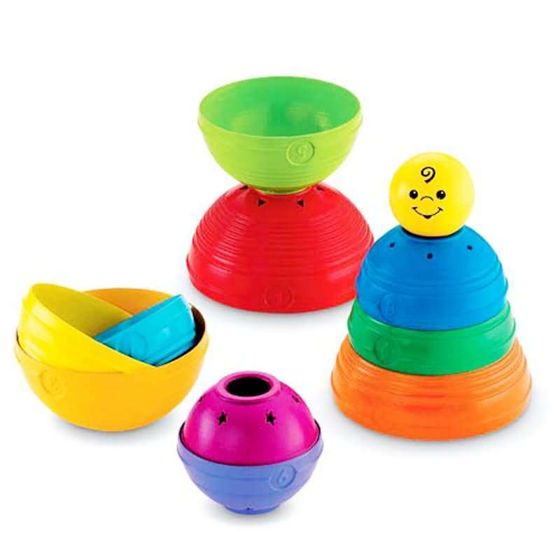 Fisher Price费雪-层叠彩虹杯 男孩女孩玩具 Stack & Roll Cups K7166高清大图