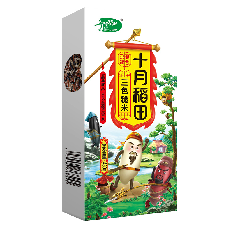 十月稻田 三色糙米480g*5盒装2.4kg高清大图