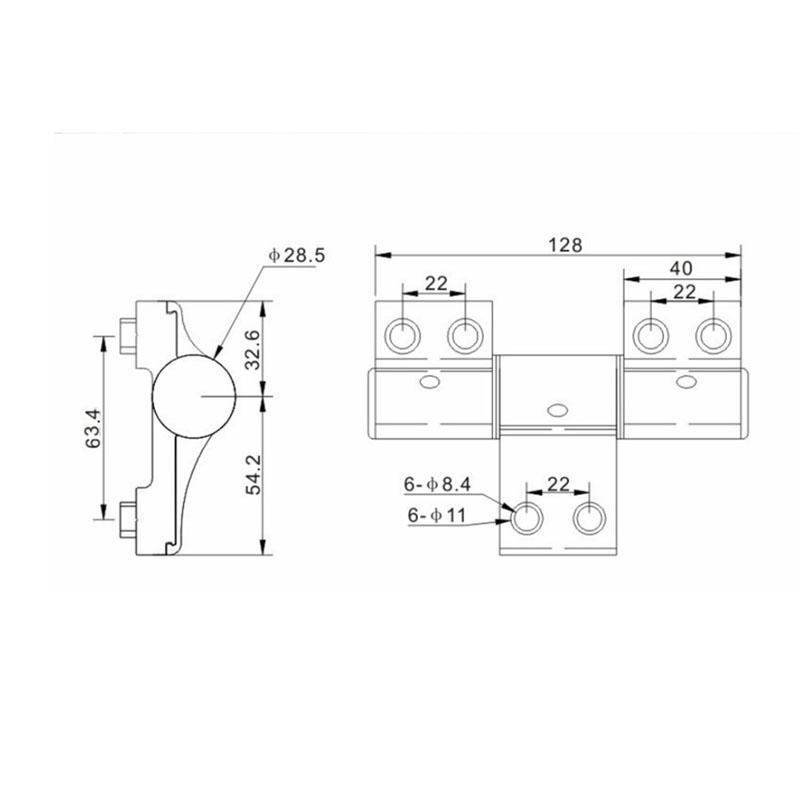 红鲸鱼 三维可调节合页(白色)1个高清大图