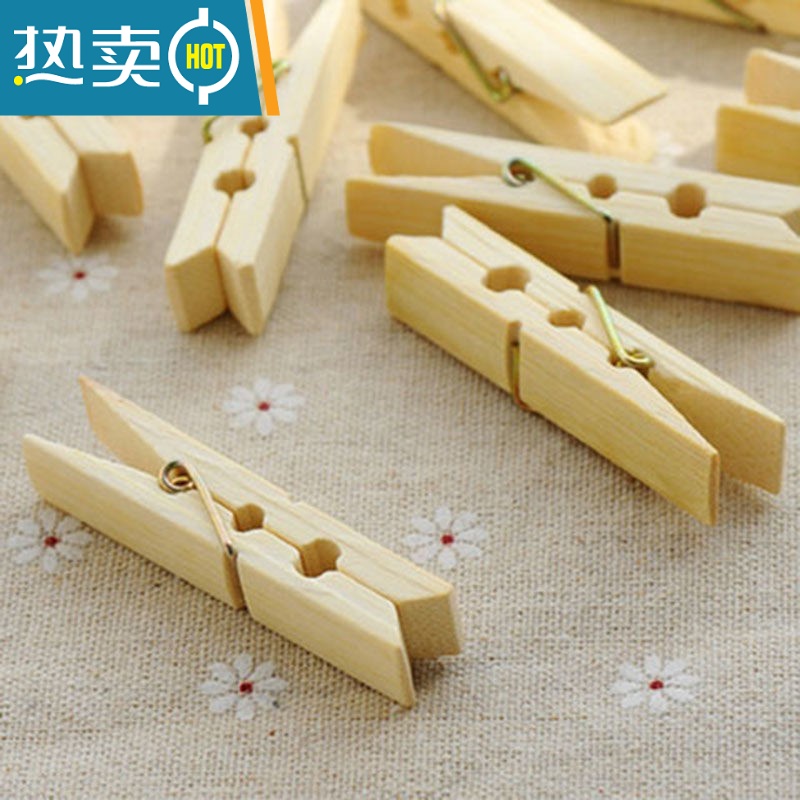 敬平竹夹子晾衣夹子家用强力木夹子晒被夹小夹子衣服夹子防风大棚夹子 [5袋/100个]买到就是赚到高清大图