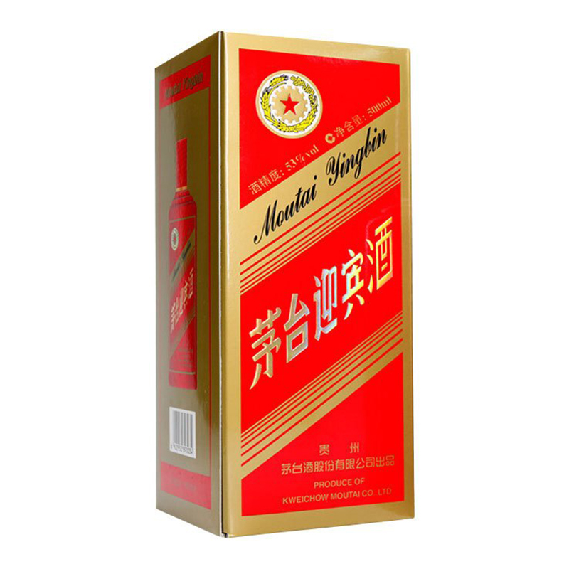 茅台迎宾酒(中国红)53度500ml 单瓶装 酱香型白酒