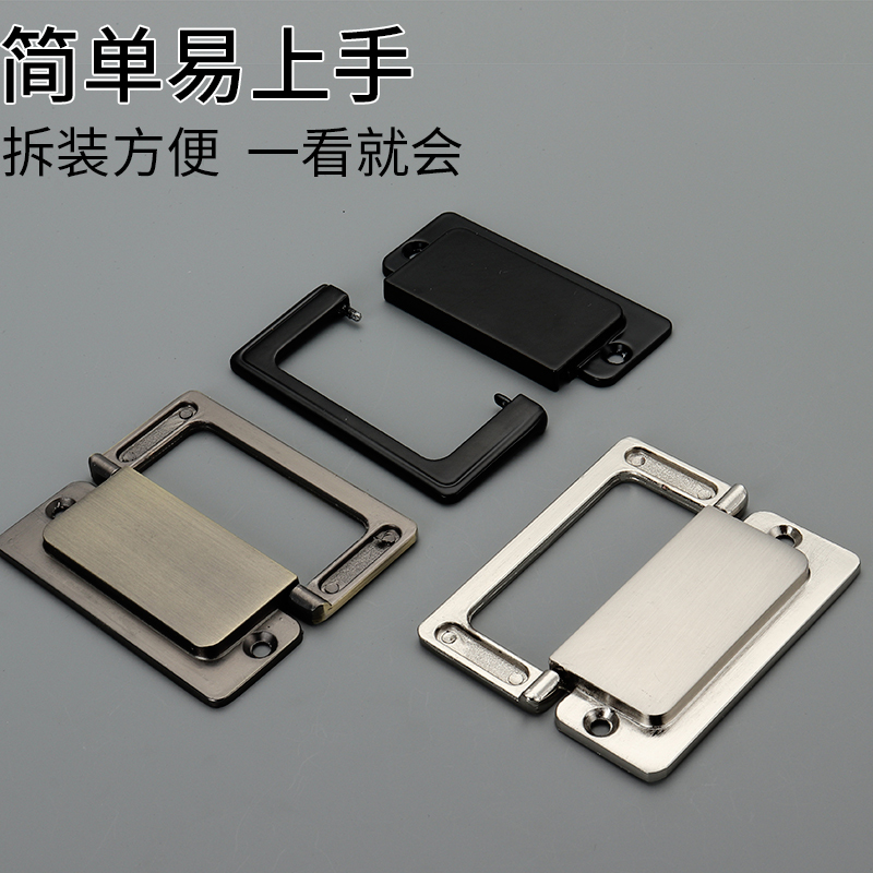 抽屉暗拉手隐形柜子柜把手现代简约衣柜平拉手隐藏式翻盖暗拉手