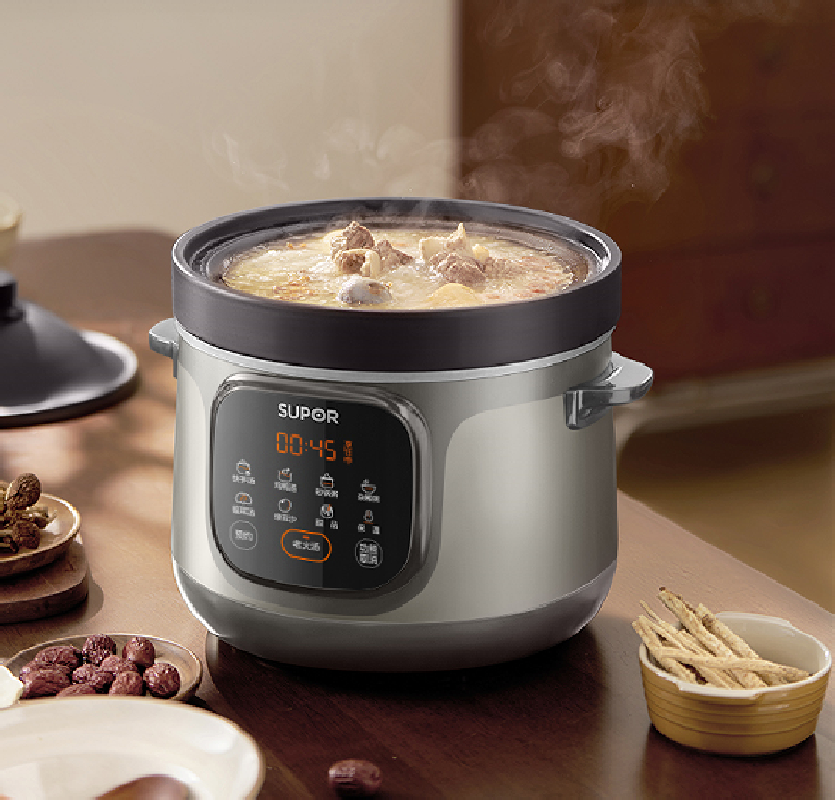苏泊尔SUPOR 4L大容量微电脑电炖锅DG45YC87预约煮粥单胆设计适合家庭使用高清大图