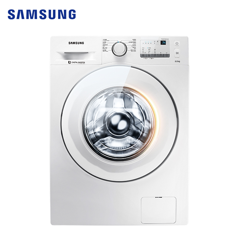 三星(SAMSUNG)WW80J3237KW/SC(XGQ80-80J3237KW)8公斤智能变频电机 全自动滚筒洗衣机