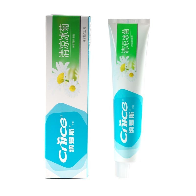 纳爱斯 清凉冰菊牙膏120g*2支 冰菊薄荷香清新口气洁白牙齿
