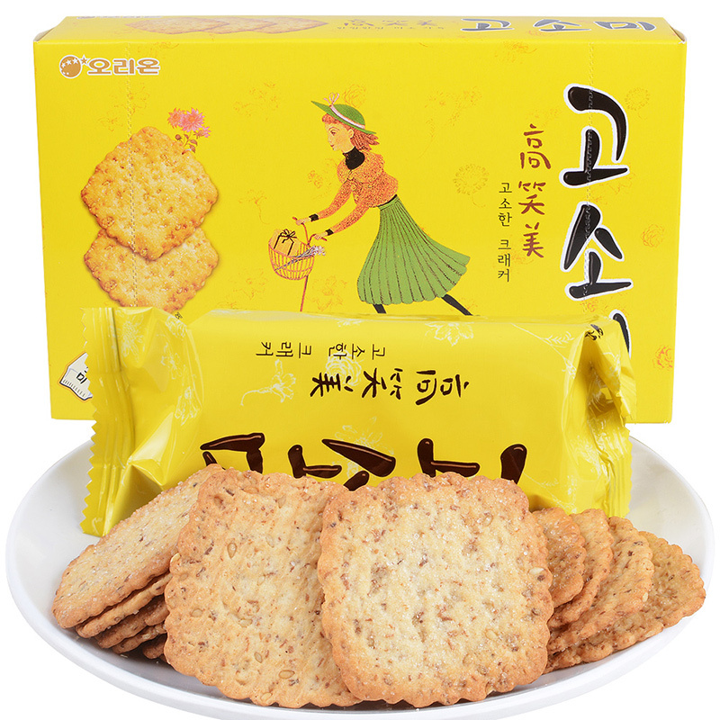 韩国进口 好丽友高笑美饼干160g 进口休闲零食