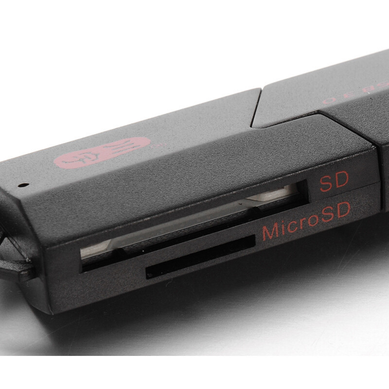 川宇读卡器多合一usb3.0高速数码相机卡sd/手机tf卡多功能合一大卡小卡通用黑色C307