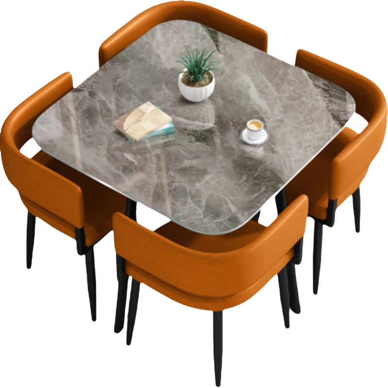 演发 餐桌90*90*75cm 套高清大图