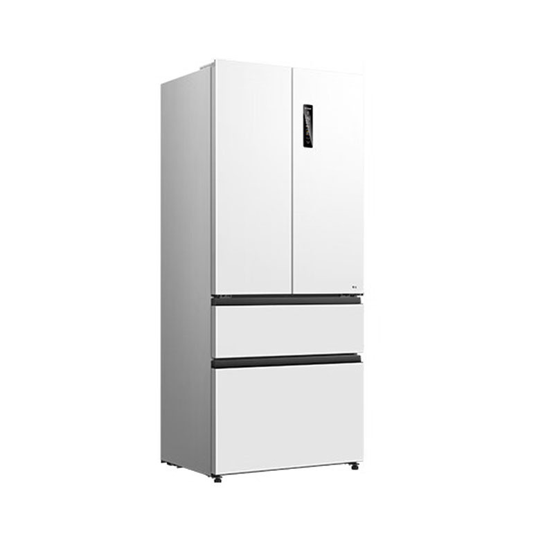 美菱无忧嵌511法式四门双开家用大容量超薄零嵌双系统全净一级节能低噪风冷无霜底部散热冰箱BCD-511WP9CZX雪域白高清大图