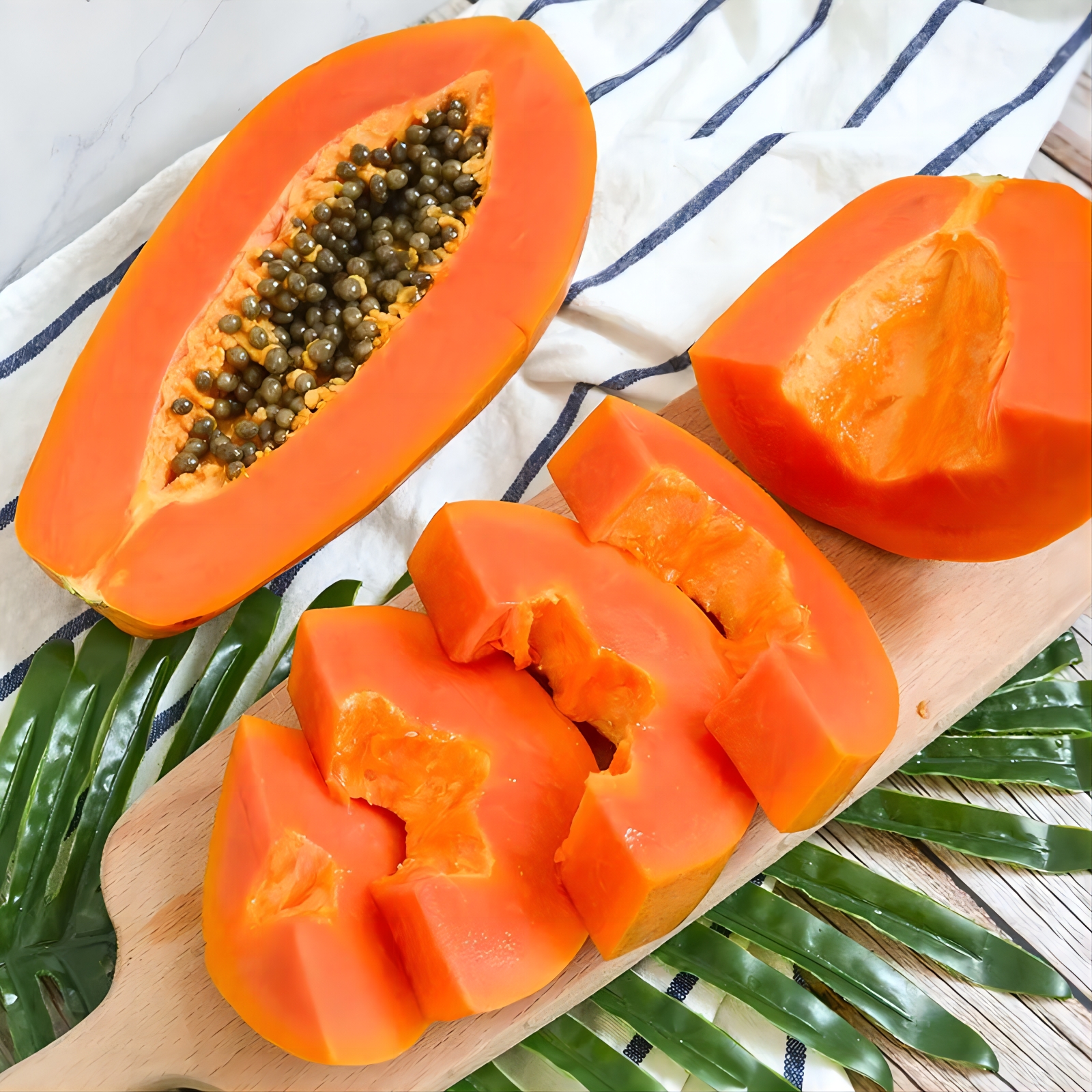 鲜贝达 广西红心木瓜 5斤装2-6个木瓜 新鲜水果 生鲜鲜甜多汁高清大图