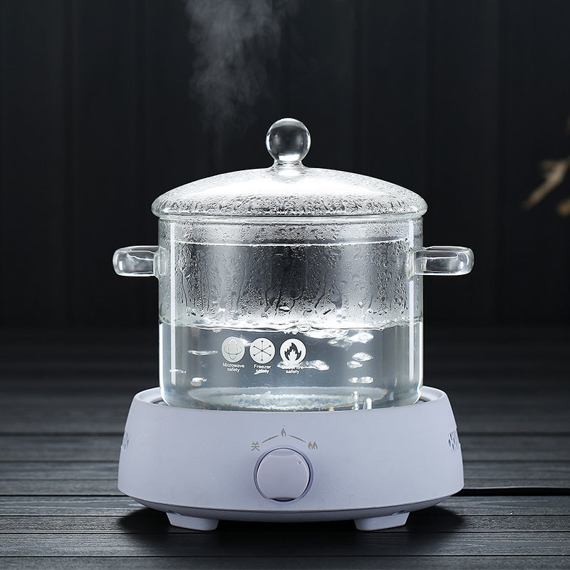 高硼硅玻璃炖锅炖汤家用透明煮锅燃气明火耐高温小瓦罐迷你汤锅碗