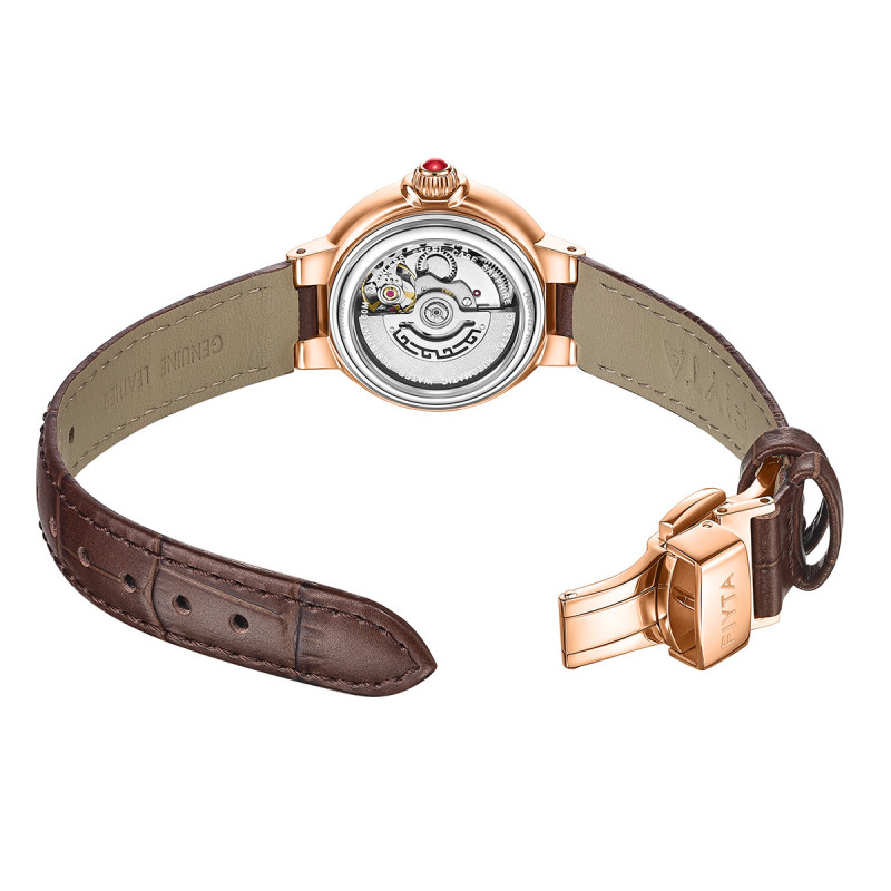 飞亚达柿柿如意主题款倾城系列机械女表时尚镂空表la865022