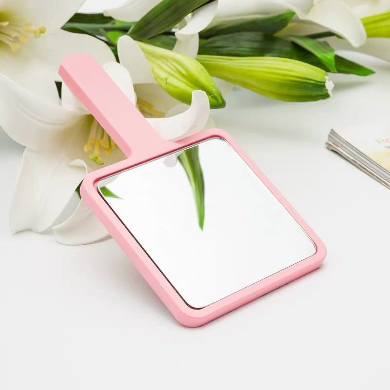 小香随身小镜子便携女大牌专柜双面补妆化妆结婚折叠翻盖式迷你镜粉色