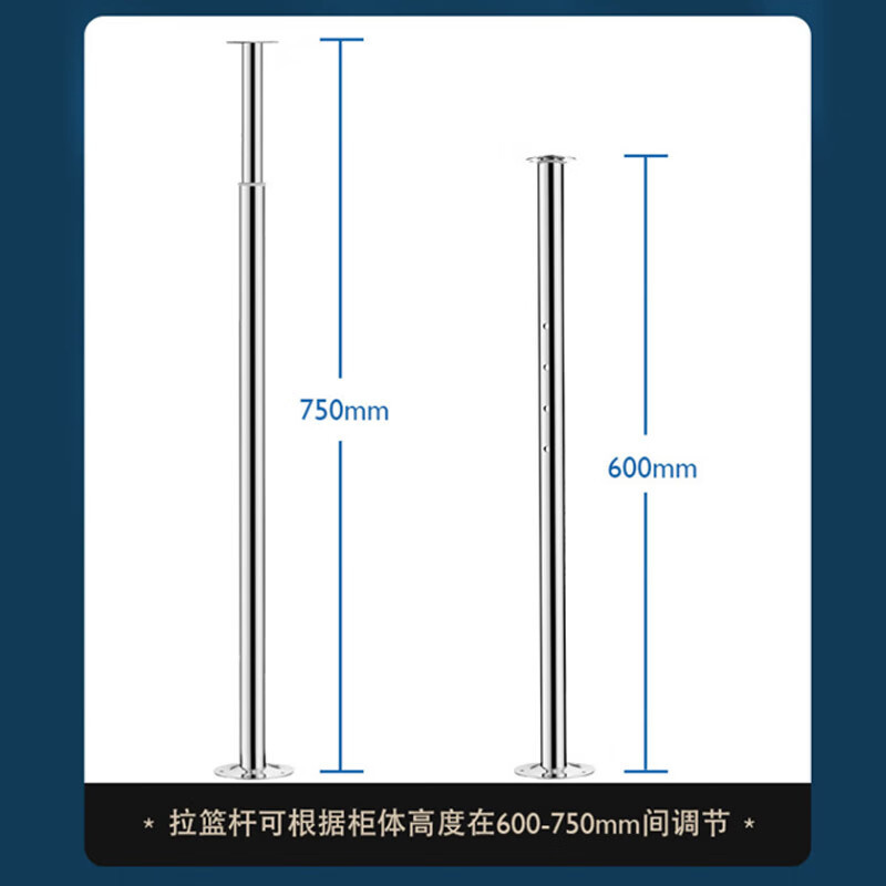 欧琳拉篮321拉篮180°转角厨柜锅碗碟储物篮旋转拉篮900柜双层不锈钢转篮柜外径≥900mm_柜内深≥520mm高清大图