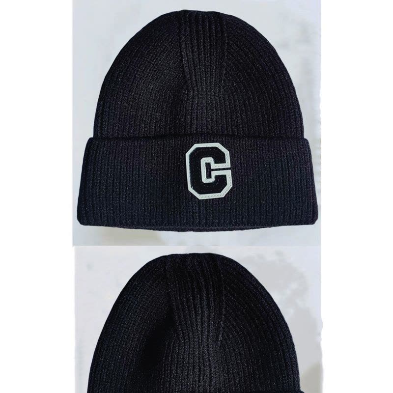 炯毅 冬季毛线帽加绒保暖棉帽户外骑车防寒防风帽针织冷帽 帽子 羊绒 均码 个图片