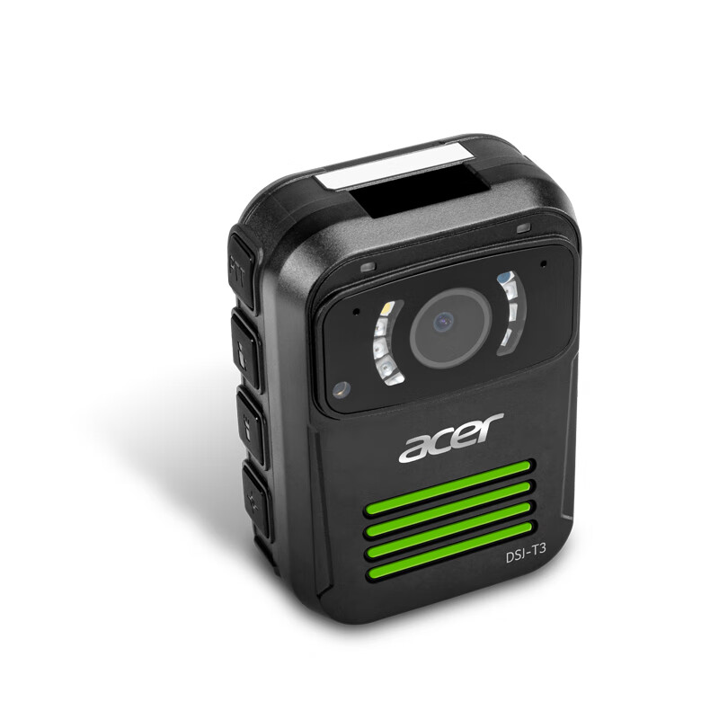宏碁(acer) DSJ-T3 执法记录仪 便携1296P红蓝灯红外夜视黑色 64G高清大图