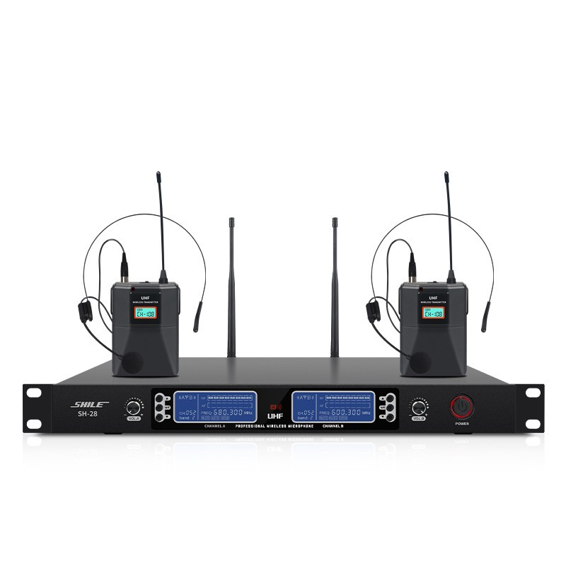 无线手持麦克风ktv专业k歌话筒会议培训演出活动培训主持 主机 2只头