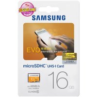 三星(SAMSUNG) microSD存储卡 16G(CLASS10 UHS-1 48MB/s) EVO升级版