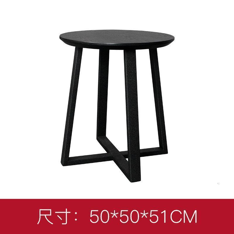 森美人北欧家具现代简约小户型客厅多功能创意迷你圆桌沙发边柜角几茶几 菲斯茶几（深邃黑）