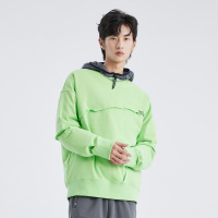 马克华菲圆领卫衣男2022秋季高贝贝新款个性分割潮流宽松男士上衣