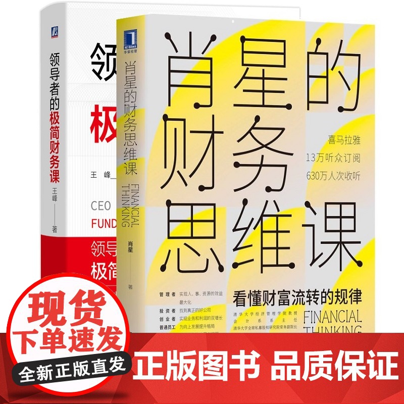 正版套装 领导者的极简财务课+肖星的财务思维课 王峰 肖星 领导者财务一本通 人人都能学懂的财务知识 财务分析 投资高清大图