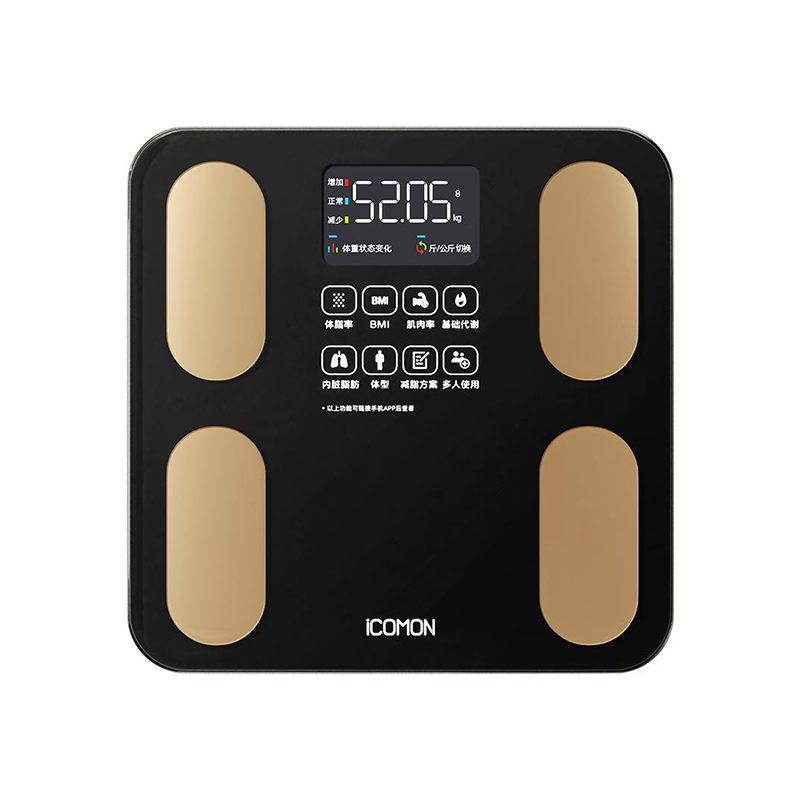 沃莱智能体脂秤SO04充电款 278*278*23mm 黑色