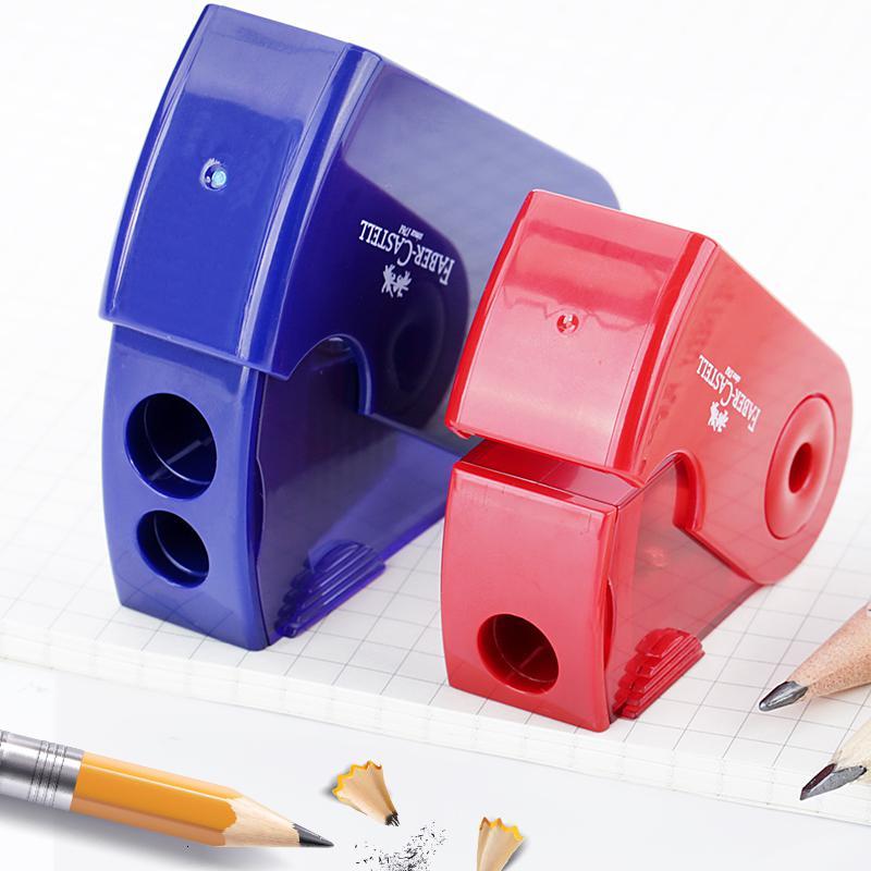 德国双孔卷笔刀进口耐用削笔器眉笔转笔刀削笔刀锌合金铅笔刀素描美术