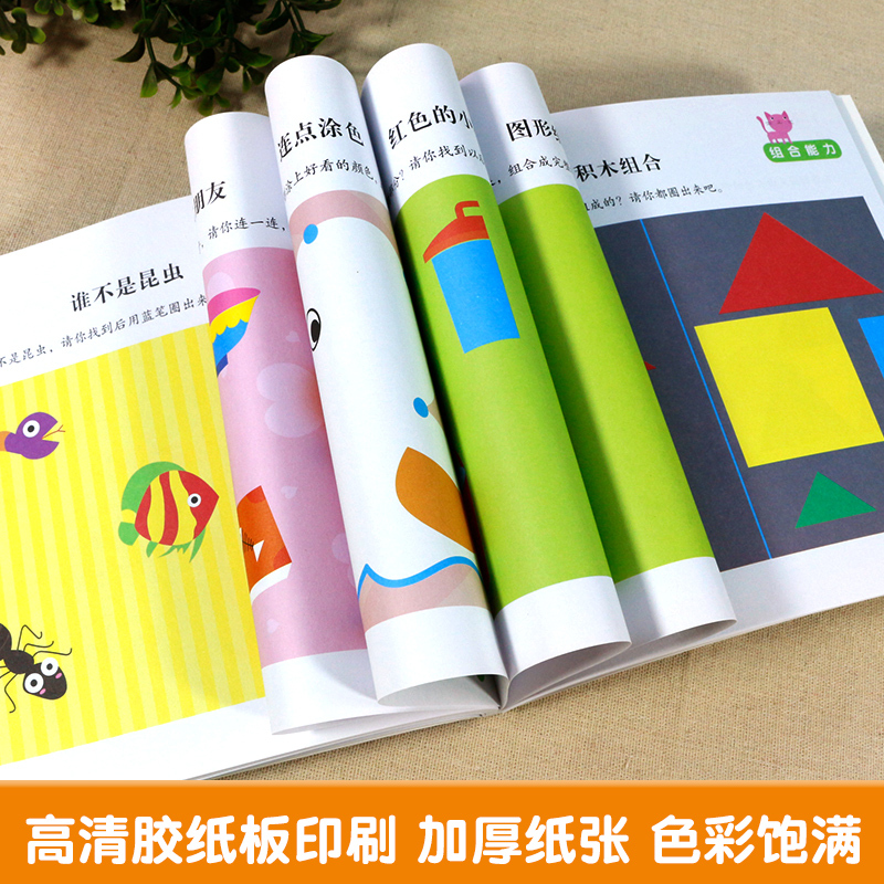 4-5岁全脑开发思维训练 [正版]全脑开发思维训练幼儿园书籍 2-3-4-5-6岁宝宝书籍益智早教两三岁四五岁儿童书籍绘