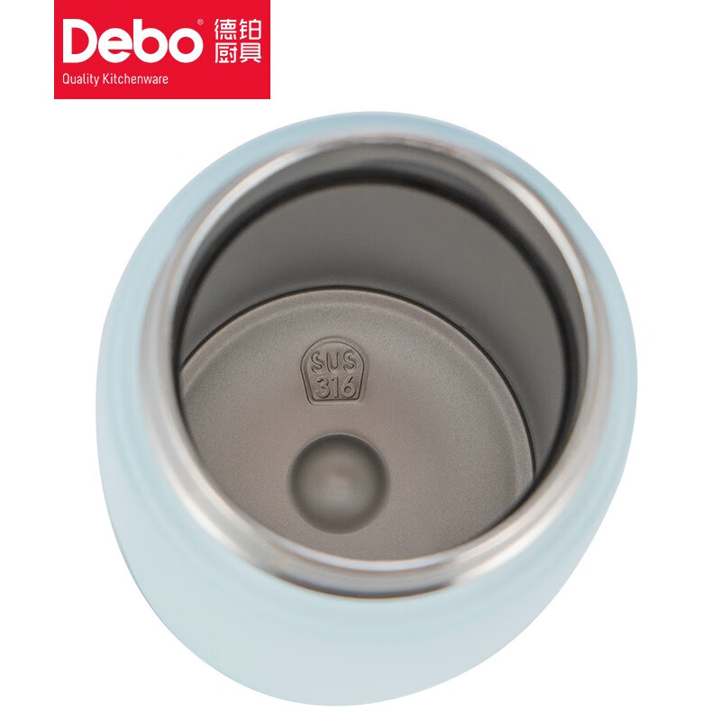 Debo 德铂保温杯316不锈钢内胆学生办公室真空保温杯300ml DEP-770 白色高清大图