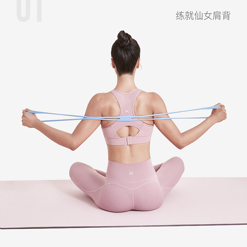 Keep拉力器Y八字瑜伽拉伸带弹力带云水蓝高清大图