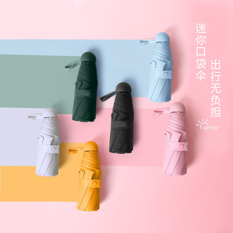 袋鼠威威 8骨防晒胶囊雨伞 HF019高清大图
