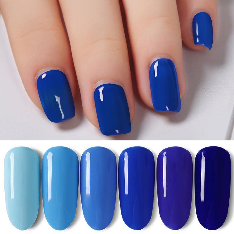 美甲常用青金石蓝甲油胶海洋蓝宝石蓝藏蓝芭比环保持久可卸指甲油15ml