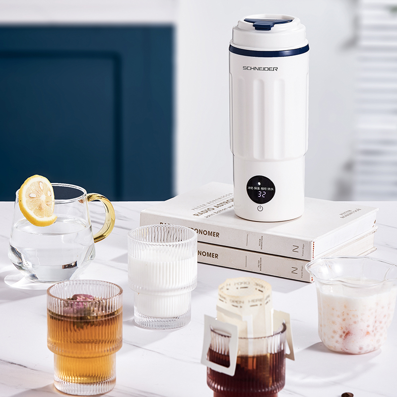施耐德(Schneider) 智能款电热水杯 SWK-XRL03 月光白 0.4L高清大图