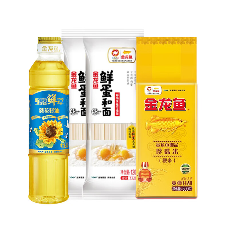 金龙鱼‌御膳金三角3件套1128g 米面油套装
