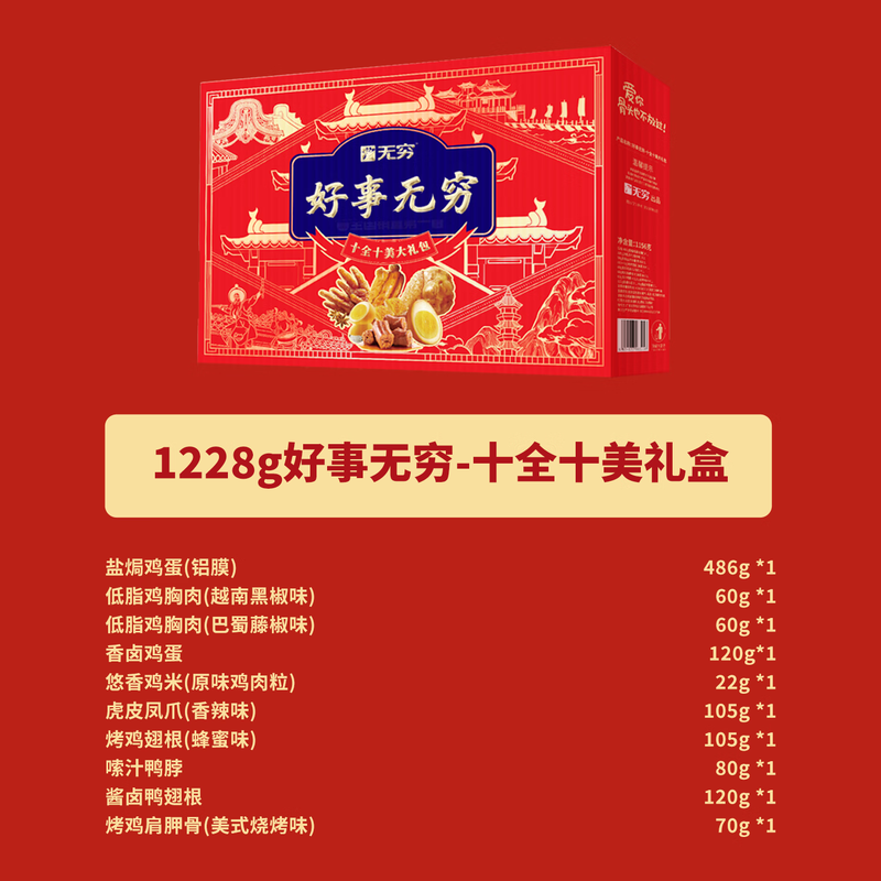 无穷 十全十美礼盒 1228g 盒高清大图